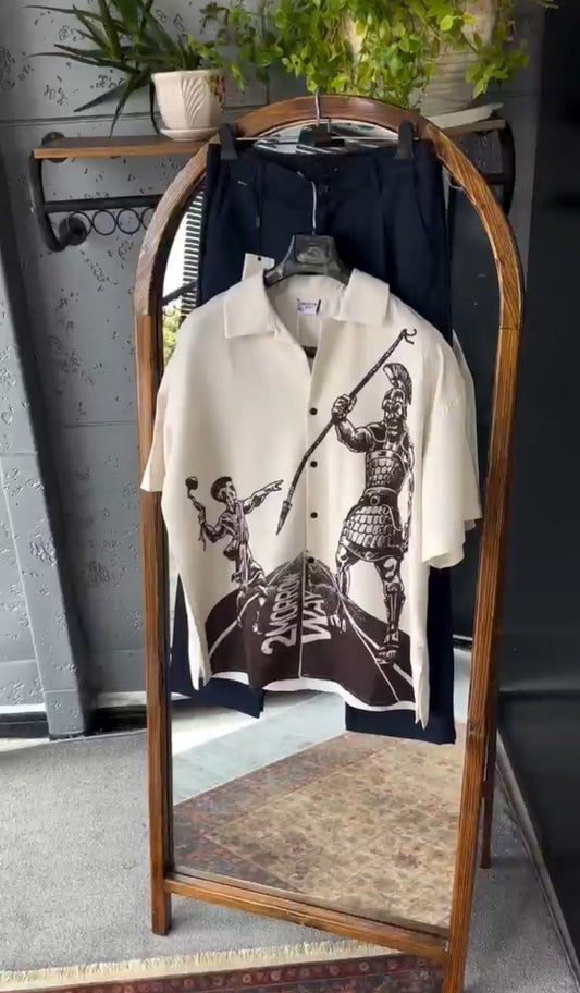 New Pack of 2Men Cool Summer Dress (packet include 2 shirt with 2 pants)