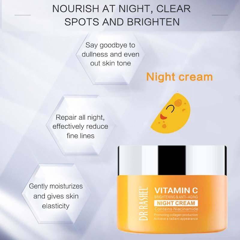 DR.RASHEL Vitamin C Anti-Aging Night Cream | Rejuvenate & Restore Skin