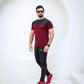 Active Streetwear Tracksuit - Burgundy/Black