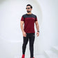 Active Streetwear Tracksuit - Burgundy/Black