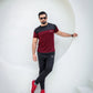 Active Streetwear Tracksuit - Burgundy/Black