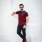 Active Streetwear Tracksuit - Burgundy/Black