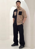 Dune Split - Khaki/Black Premium Safari Suit