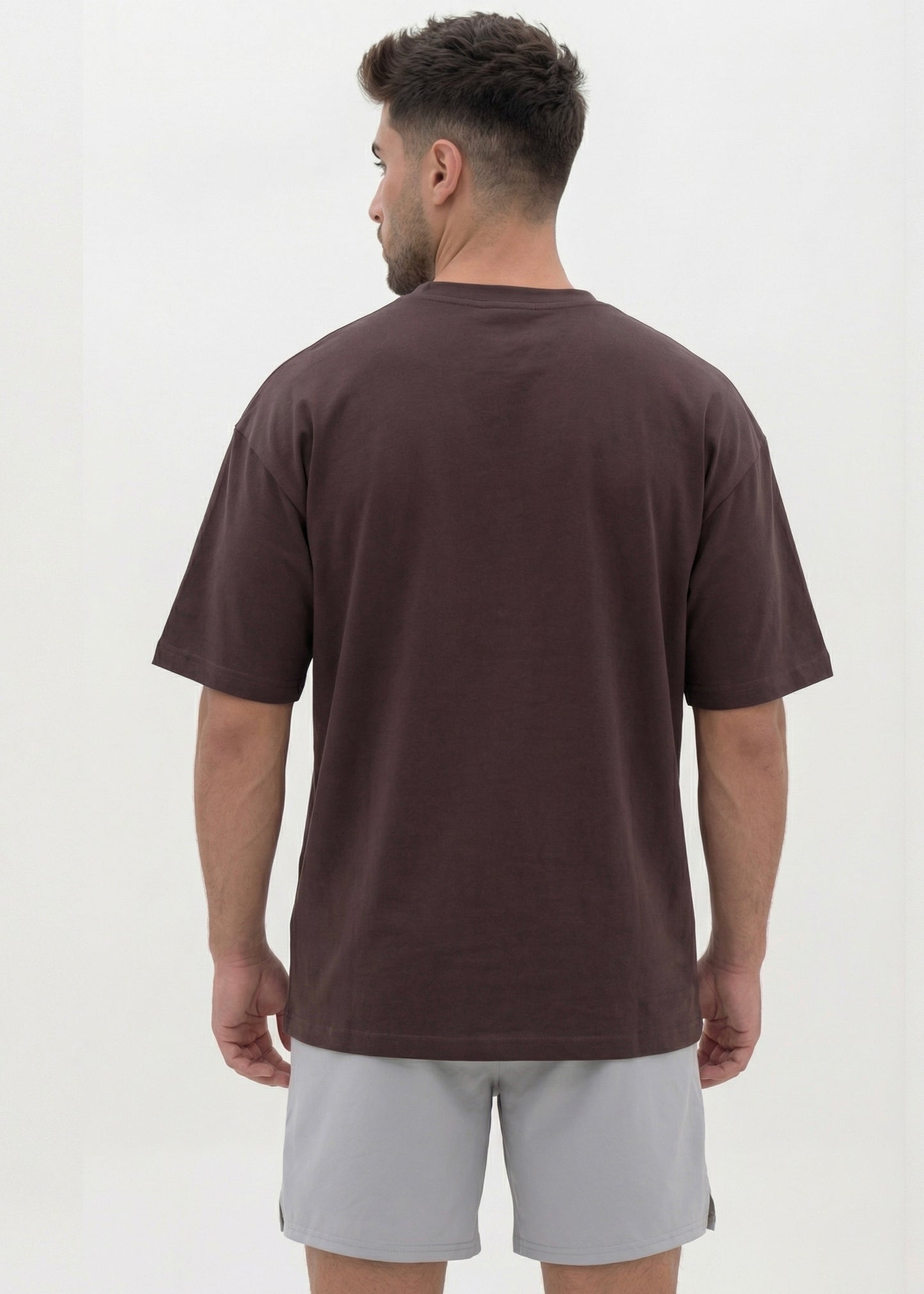 W Prime Oversized Tee - Brown 100% Cotton