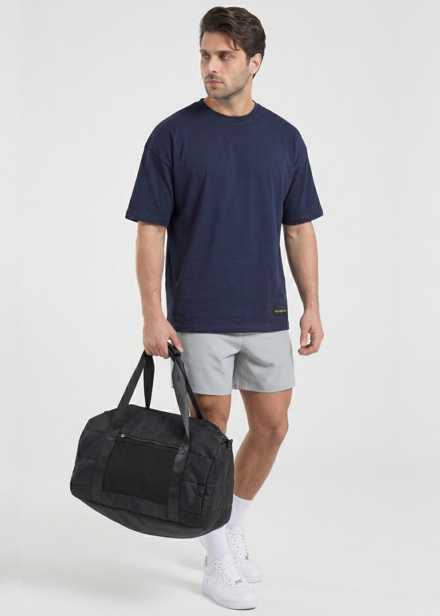 W Prime Oversized Tee - Navy 100% Cotton
