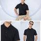 Waffle Knit - Black Polo