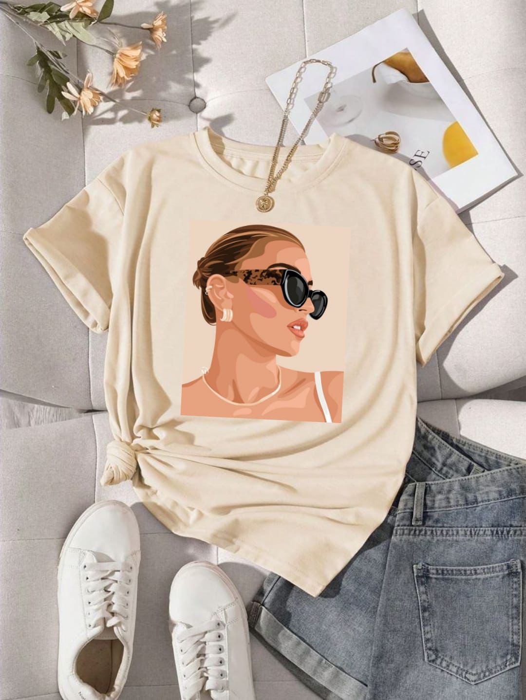 "Chic Summer Essentials: Cotton Tees For Women"