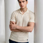 Imported Waffle Weave - Beige Polo