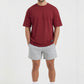 W Prime Oversized Tee - Red 100% Cotton