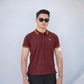 Maroon Gold - Tipping Cotton Polo