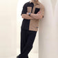Dune Split - Khaki/Black Premium Safari Suit