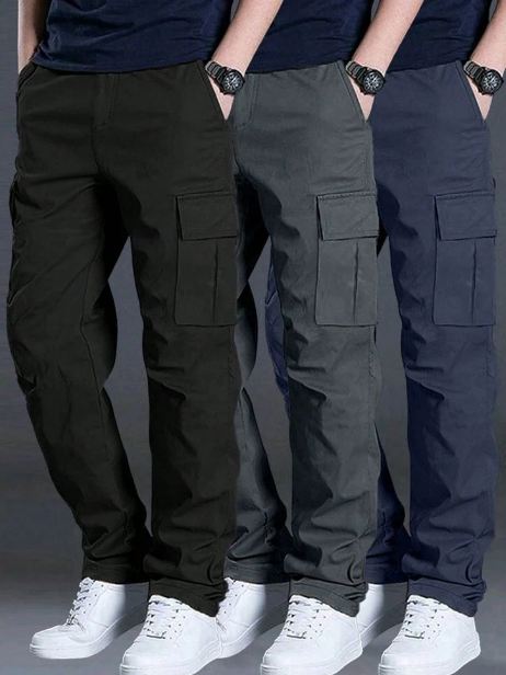 Pack of 3 Cargo Pants for Men - Trendy, Breathable & Durable 789