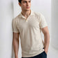 Imported Waffle Weave - Beige Polo