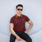 Maroon Gold - Tipping Cotton Polo