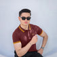 Maroon Gold - Tipping Cotton Polo