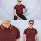 Maroon Gold - Tipping Cotton Polo