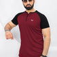 Velocity Zip Tee - Maroon/Black