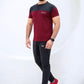 Active Streetwear Tracksuit - Burgundy/Black
