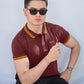 Maroon Gold - Tipping Cotton Polo