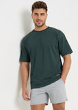W Prime Oversized Tee - Dk Green 100% Cotton