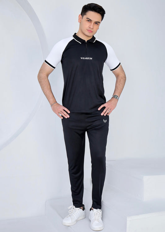 Black White Split - Dri-Fit Polo Twinset
