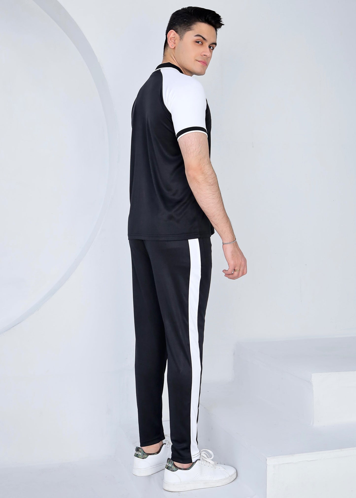 Black White Split - Dri-Fit Polo Twinset