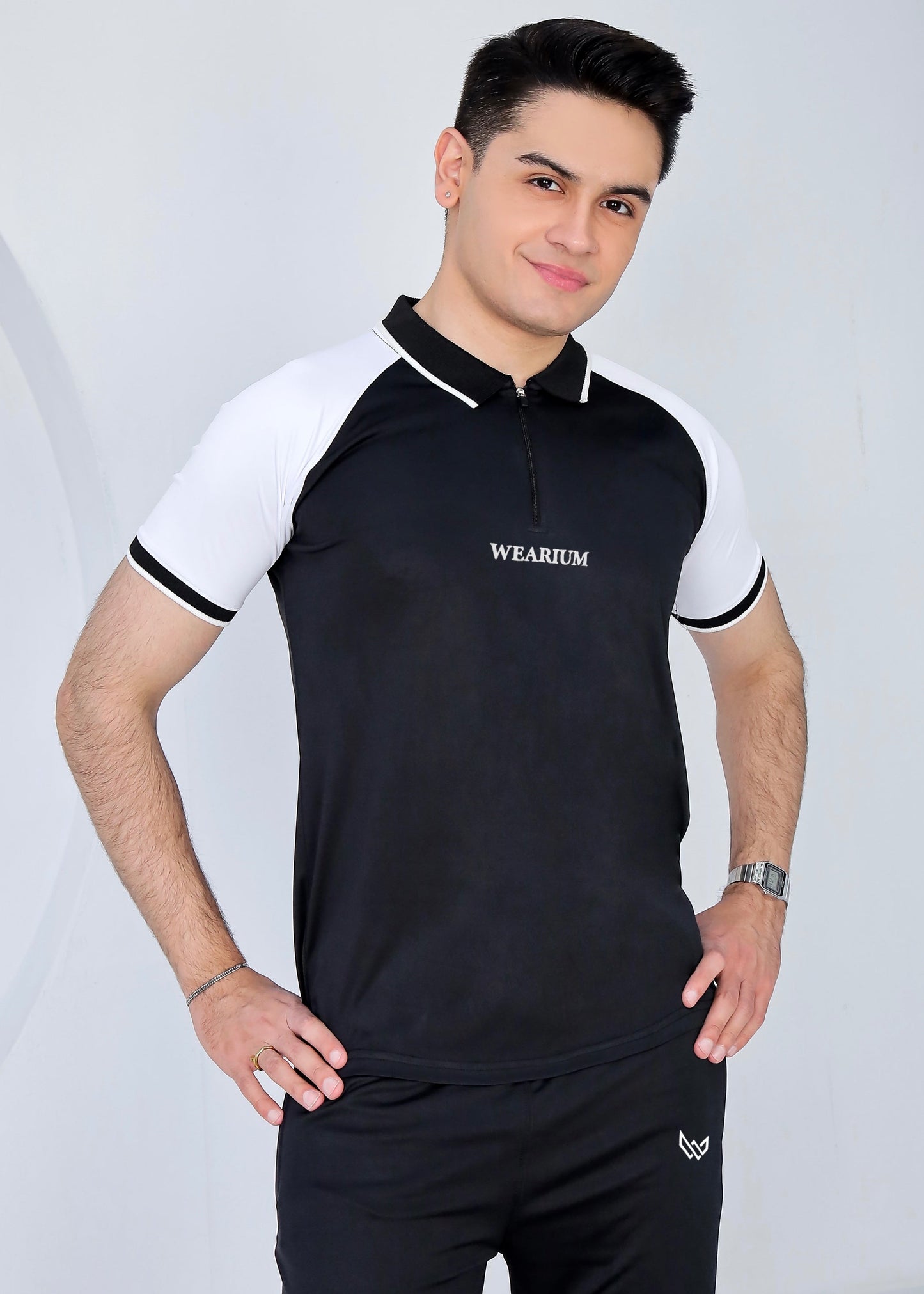 Black White Split - Dri-Fit Polo Twinset