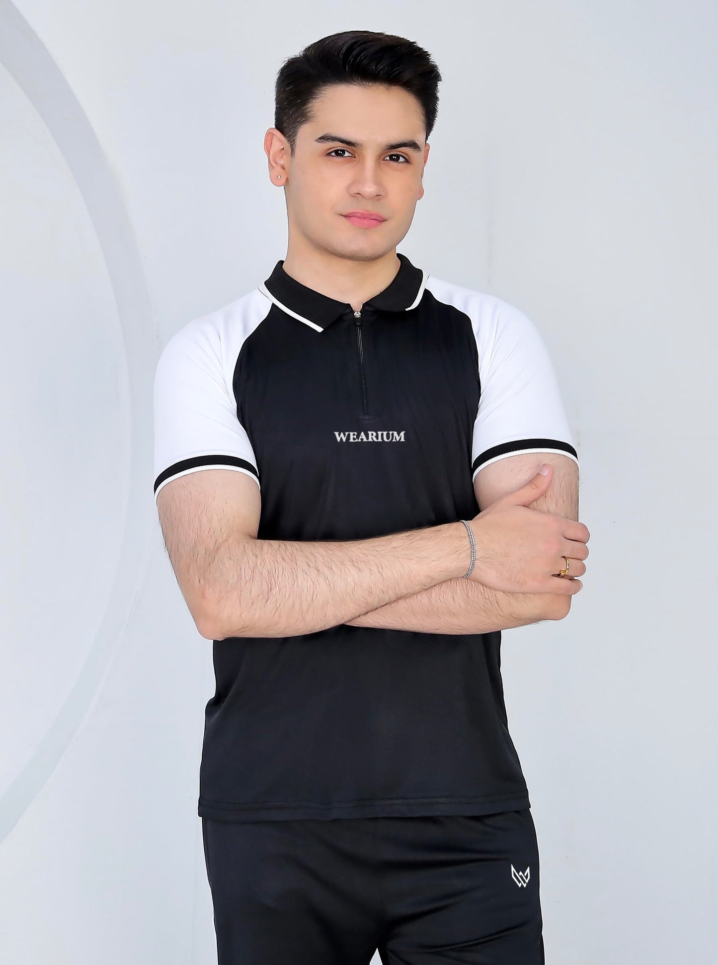Black White Split - Dri-Fit Polo Twinset