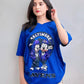 Baltimore Ravens Graphic Vneck Drop Shoulder Oversized Tee Blue