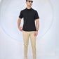 Waffle Knit - Black Polo