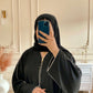 Baggy Zip Abaya - Black