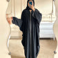 Baggy Zip Abaya - Black