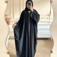 Baggy Zip Abaya - Black