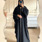 Baggy Zip Abaya - Black