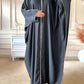 Baggy Zip Abaya - Black