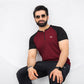 Velocity Zip Tee - Maroon/Black