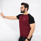 Velocity Zip Tee - Maroon/Black
