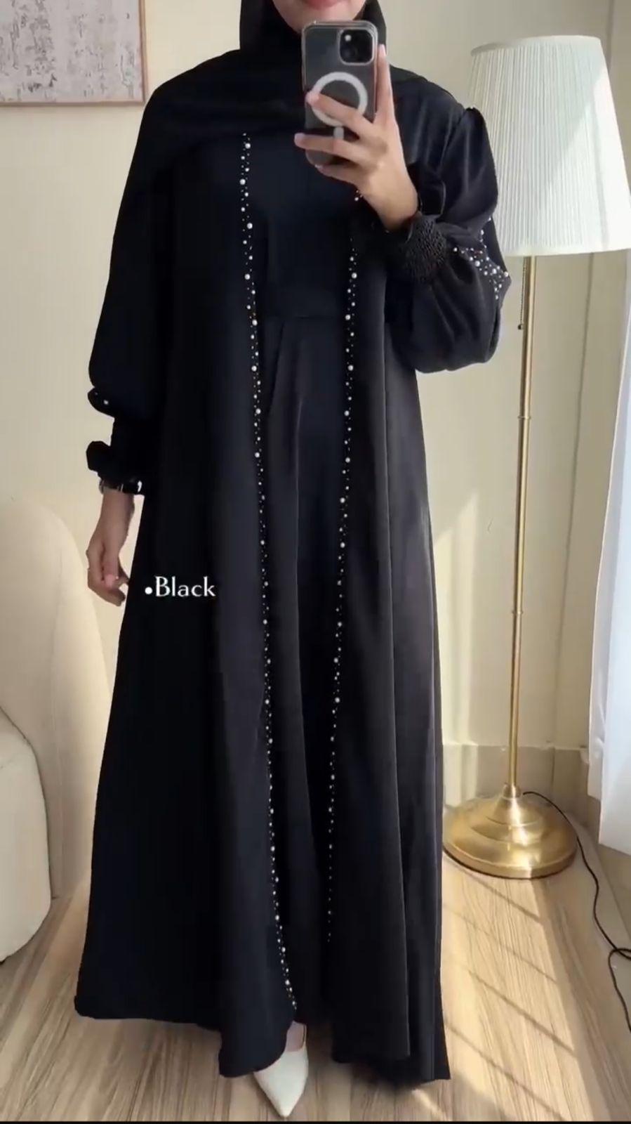 Pack of 4 Abaya With Scarf korean nida Stuff