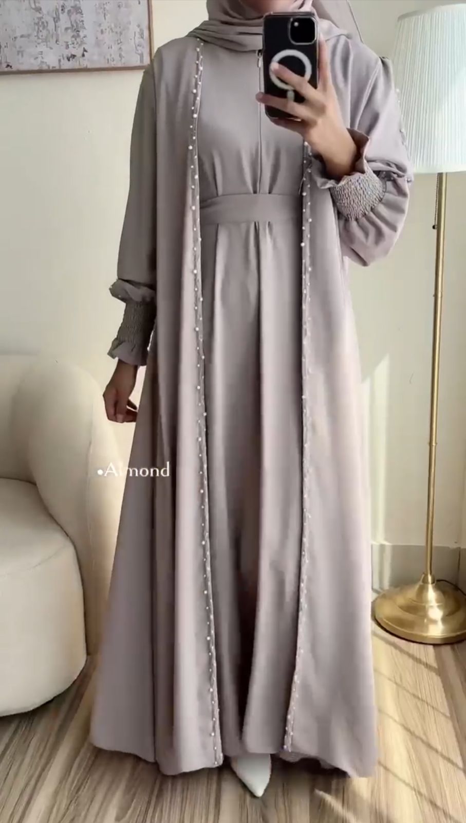 Pack of 4 Abaya With Scarf korean nida Stuff