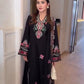 Black Summer Dress Stitched 3pcs