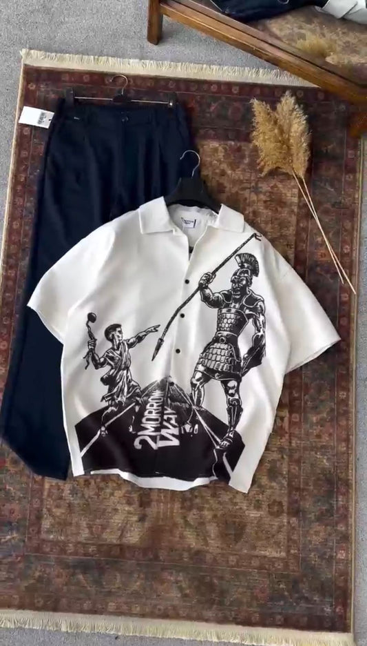 New Pack of 2Men Cool Summer Dress (packet include 2 shirt with 2 pants)