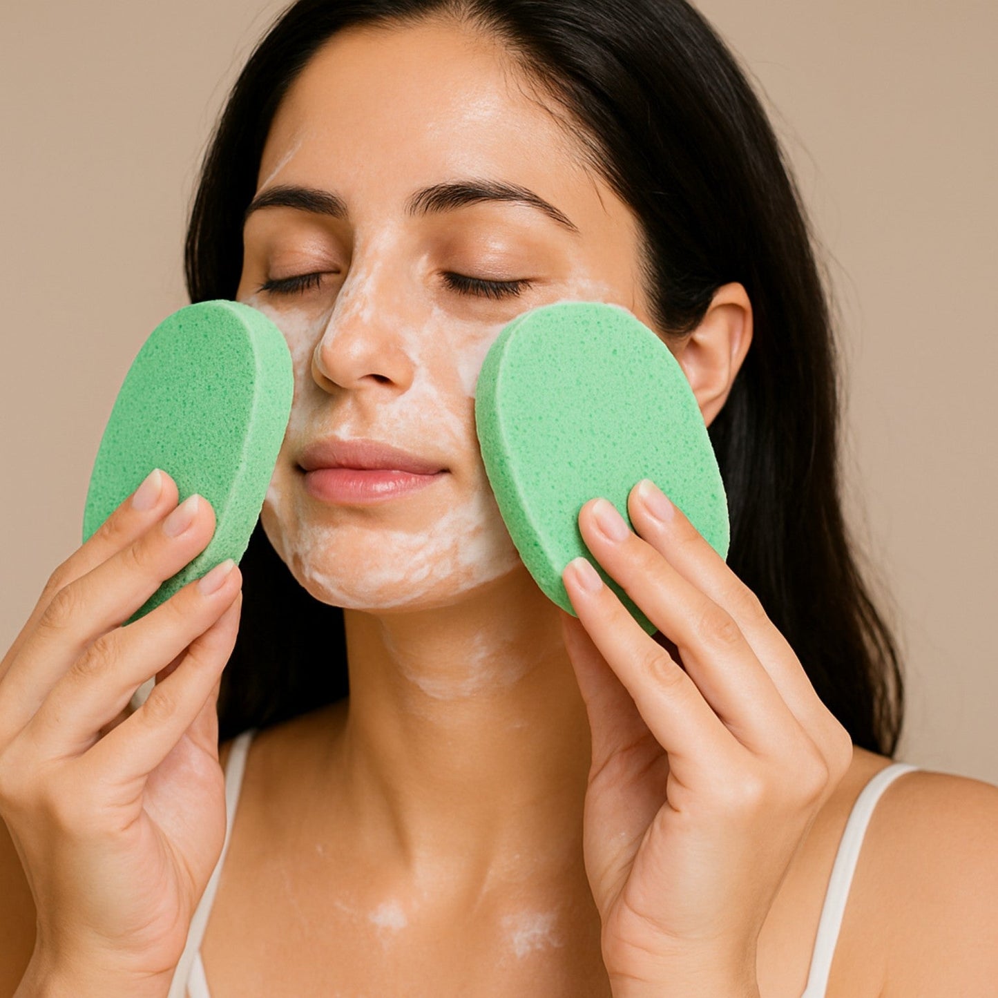 Beauty Tools Natural Cellulose Facial Sponge – Deep Cleansing & Gentle Exfoliation