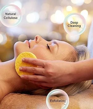Beauty Tools Natural Cellulose Facial Sponge – Deep Cleansing & Gentle Exfoliation