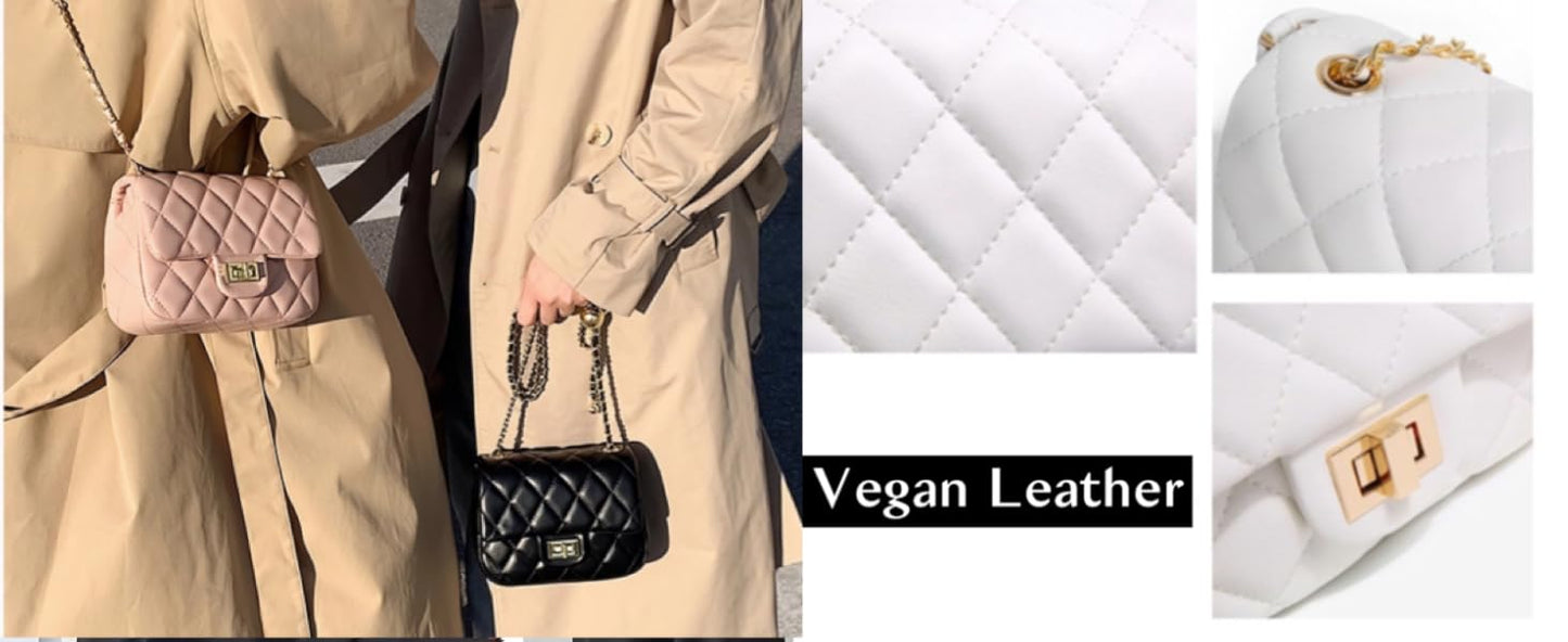 Black Quilted Heart Chain mini Shoulder Bag – Elegant Faux Leather Crossbody for Everyday Chic - Y-140