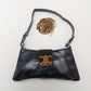 Crescent Emblem Shoulder Black & Brown Bag – Dual Strap Design - 977