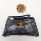 Crescent Emblem Shoulder Black & Brown Bag – Dual Strap Design - 977