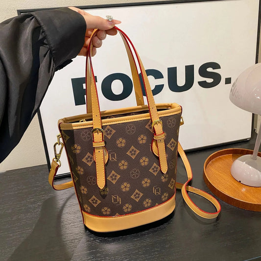 Designer-Inspired Bucket Bag – Premium Faux Leather Crossbody & Handbag - 6013