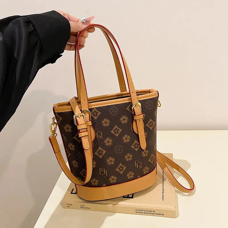 Designer-Inspired Bucket Bag – Premium Faux Leather Crossbody & Handbag - 6013