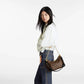 Designer-Inspired Monogram Shoulder Bag with Chain Strap – #1686