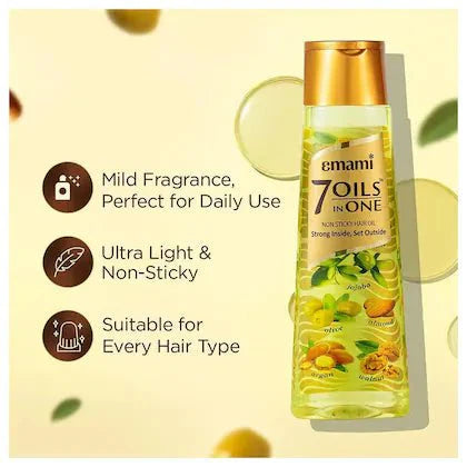 Emami 7 Oils in One Non-Sticky Hair Oil  | Lotshop.pk